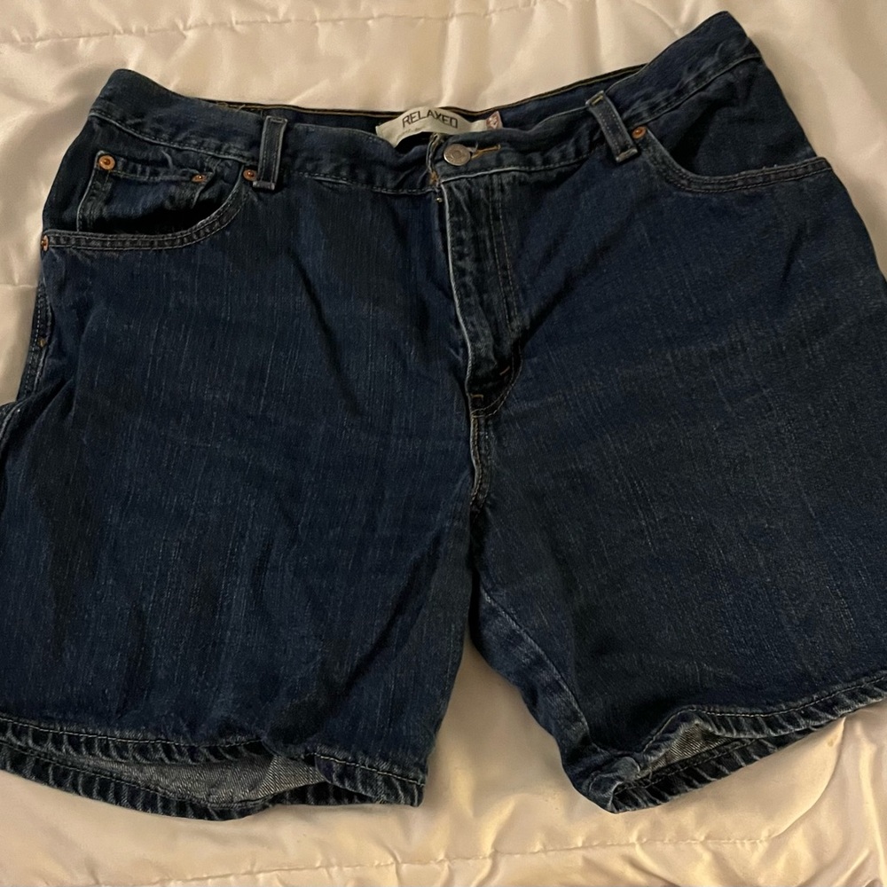 Levi's Dark Blue Relaxed Denim Shorts